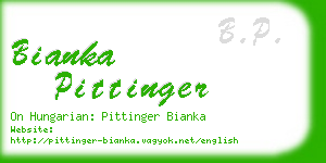 bianka pittinger business card